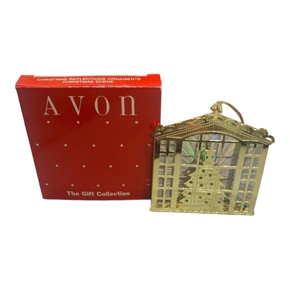 Avon Holiday Avon Christmas Reflections Ornament Christmas Scene